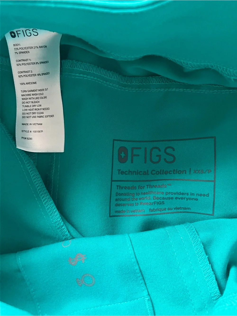 Figs Lagoon Isabel Wide Leg Scrub Pants - Picture 2 of 3